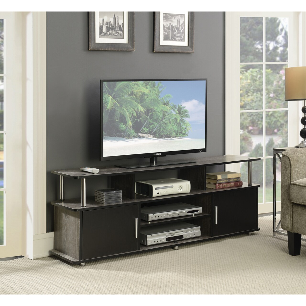 Convenience Concepts Designs2Go 60 inch Monterey TV Stand, Weathered Gray